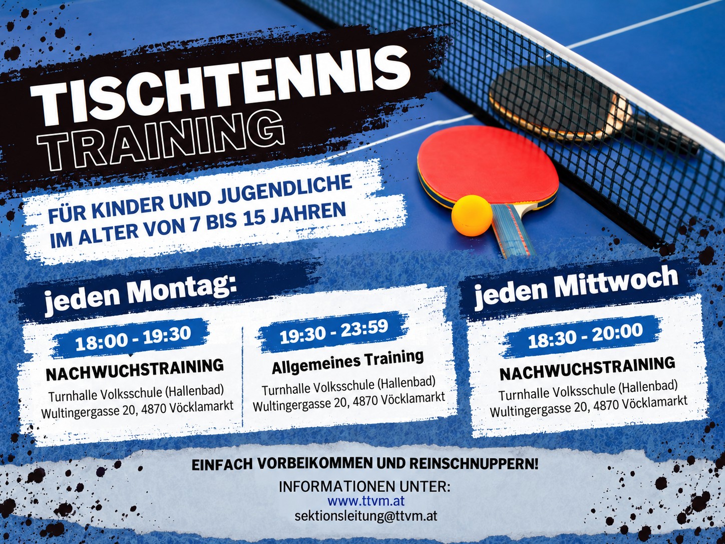banner trainingszeiten
